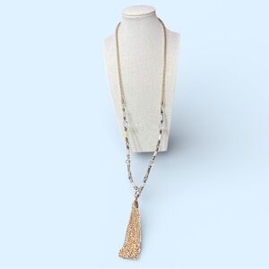 Charming Charlie Gold and Beaded Necklace